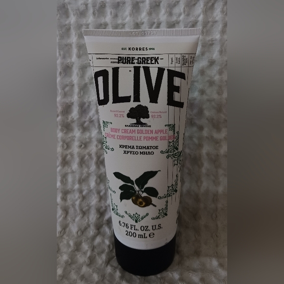 KORRES Pure Greek OLIVE Body Cream GOLDEN APPLE Lotion 6.76 oz New - Picture 2 of 5